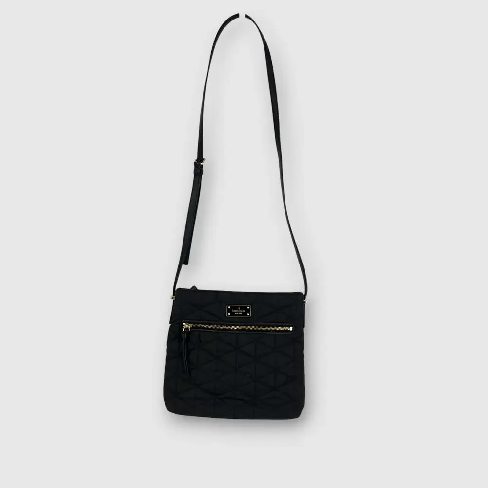 Kate Spade New York Black Quilted Nylon Crossbody Bag